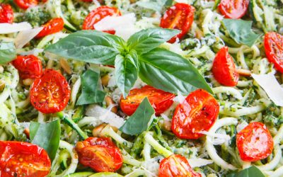 Healthy Bites Recipe: Pesto Zucchini Noodles & Grilled Chicken
