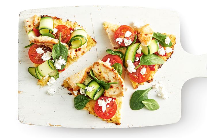 Healthy Bites Recipe: Cauliflower Pizza With Chilli Chicken & Feta