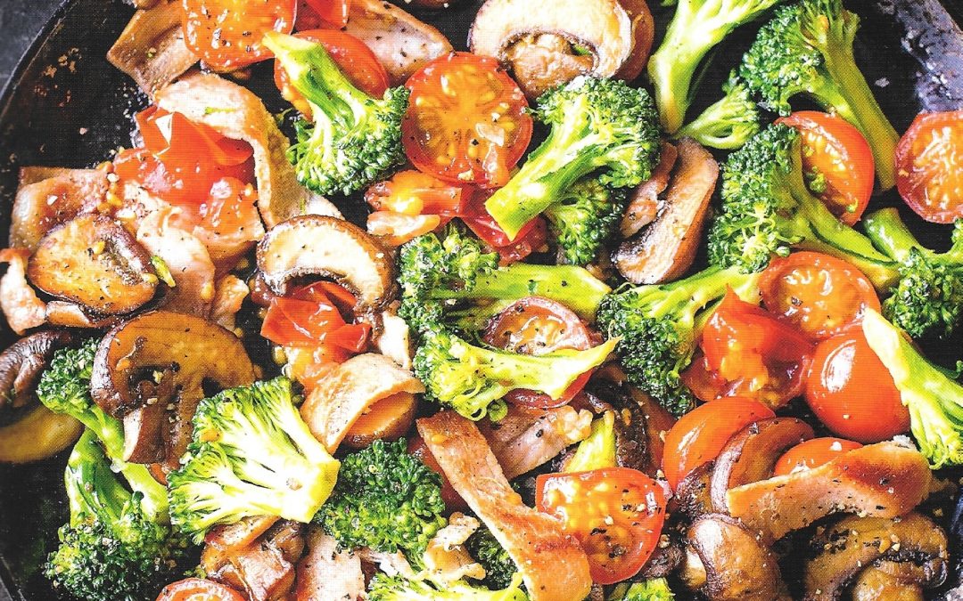 Healthy Bites Recipe: Bacon, Broccoli, Tomato & Mushroom Fry Up