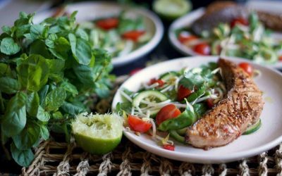 Healthy Bites Recipe: Chilli & Lime Salmon With Thai Herb Salad