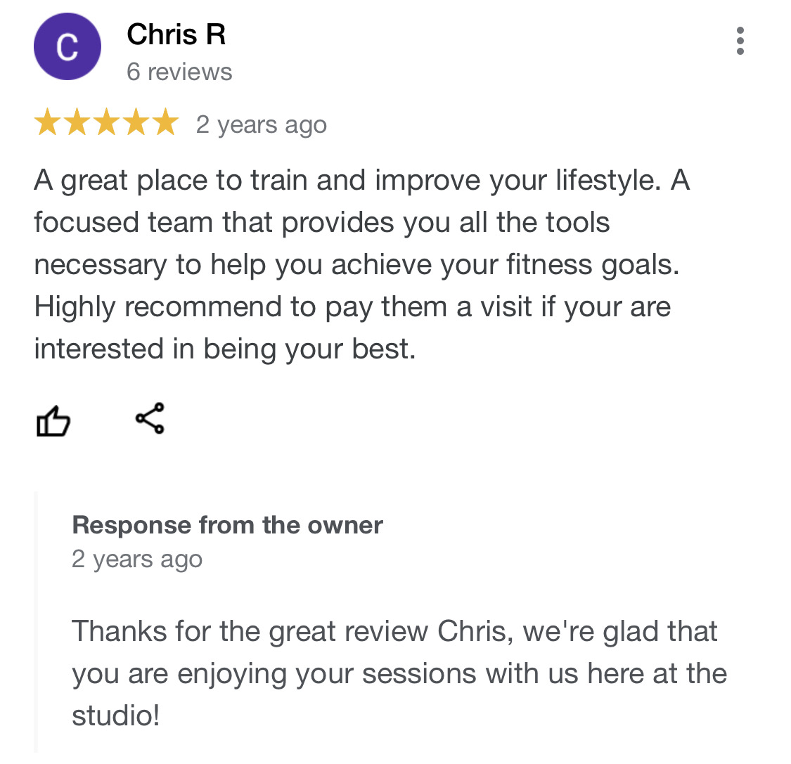 Chris R google review