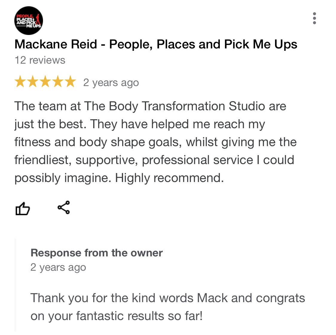 Mack google review