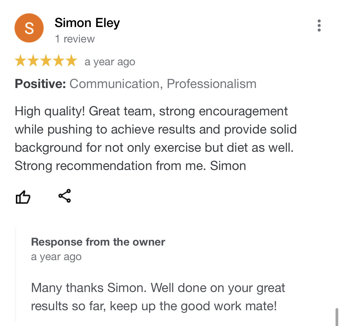 Simon Eley google review