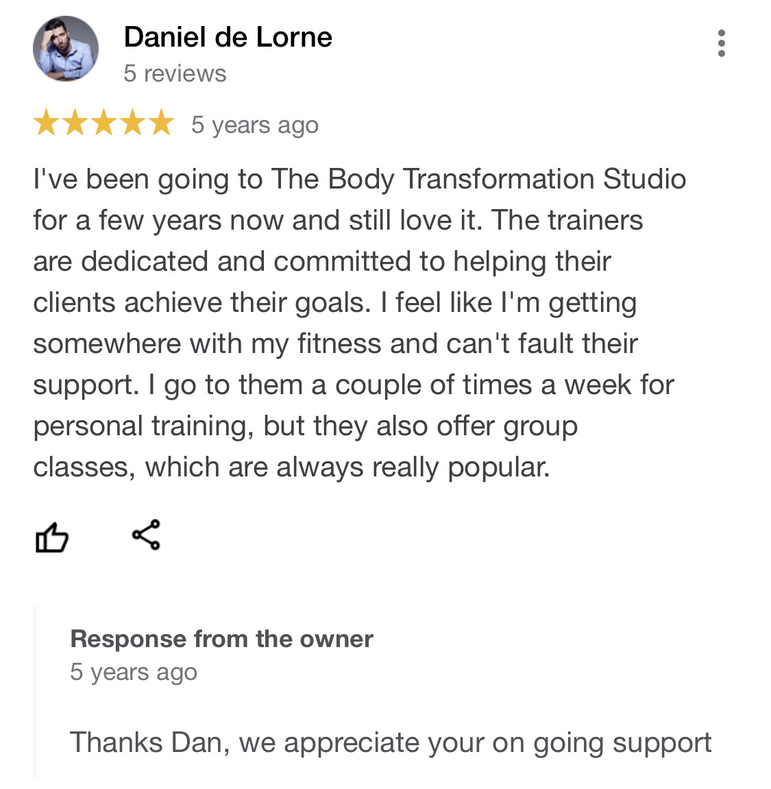 Daniel De Lorne - google review