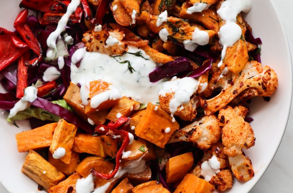 Healthy Bites Recipe: Spicy Chicken and Roasted Vegetable Bowls