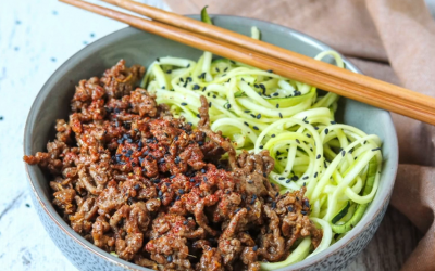 Healthy Bites Recipe: Sesame & Ginger Beef with Zucchini Noodles