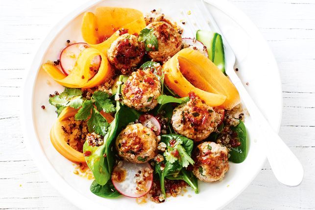 Healthy Bites Recipe: Spicy Pork Meatballs & Salad