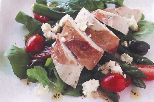 Healthy Bites Recipe: Prosciutto-wrapped Chicken With Asparagus Salad